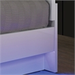 Furniture of America Malva Solid Wood Cal King Bed with LED Light in White