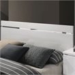 Furniture of America Malva Solid Wood Eastern King Bed with LED Light in White