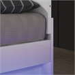 Furniture of America Malva Solid Wood Queen Bed with LED Light in White