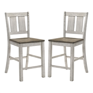 Furniture of America Huntington Wood Counter Chair in Cremini Brown (Set of 2)
