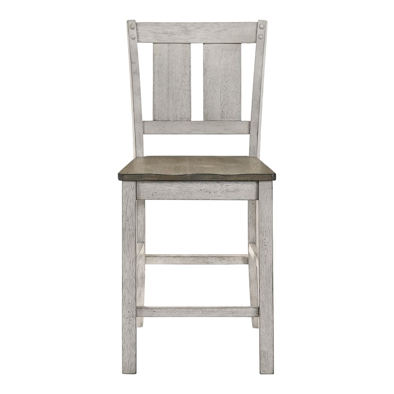 Furniture of America Huntington Wood Counter Chair in Cremini Brown (Set of 2)