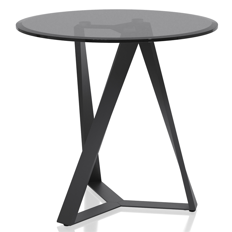 Furniture of America Hetra Metal 2-Piece Coffee Table Set in Black