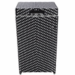Furniture of America Azur Aluminum Patio Trash Cans in Black (Set of 2)