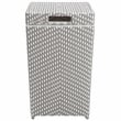 Furniture of America Azur Aluminum Patio Trash Cans in Gray (Set of 2)