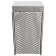 Furniture of America Azur Aluminum Patio Trash Cans in Gray (Set of 2)
