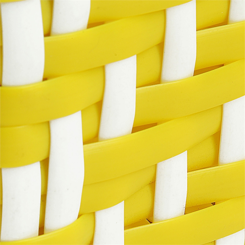 Furniture of America Azur Aluminum Patio Trash Cans in Yellow (Set of 2)