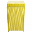 Furniture of America Azur Aluminum Patio Trash Cans in Yellow (Set of 2)