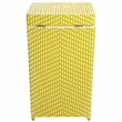 Furniture of America Azur Aluminum Patio Trash Cans in Yellow (Set of 2)