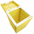 Furniture of America Azur Aluminum Patio Trash Cans in Yellow (Set of 2)