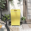 Furniture of America Azur Aluminum Patio Trash Cans in Yellow (Set of 2)