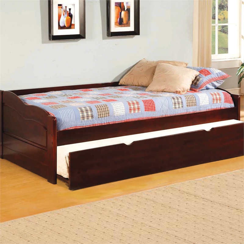 Furniture of America Bateman Wood Daybed with Care Kit in Cherry