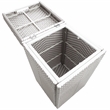 Furniture of America Azur Aluminum 2-Piece Bar Cart and Trash Can in Gray