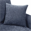 Furniture of America Elm Chenille Upholstered Blue Sofa and Care Kit