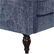 Furniture of America Elm Chenille Upholstered Blue Sofa and Care Kit