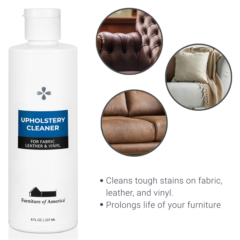 Furniture of America Elm Chenille Upholstered Blue Sofa and Care Kit