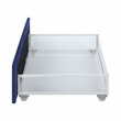 Furniture of America Harper Fabric Upholstered Full Bed with 4-Drawer in Navy
