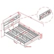Furniture of America Alto Contemporary Fabric Storage Full Bed with USB in Gray