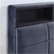 Furniture of America Alto Contemporary Fabric Storage Queen Bed with USB in Gray