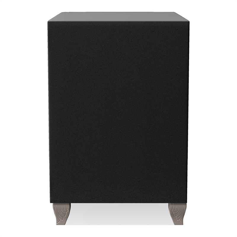 FOA Vriam 3-Piece Black Fabric Storage Bedroom Set - King + 2 Nightstands