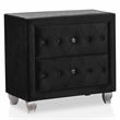 FOA Vriam 3-Piece Black Fabric Storage Bedroom Set - King + 2 Nightstands