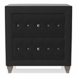 FOA Vriam 3-Piece Black Fabric Storage Bedroom Set - King + 2 Nightstands