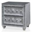FOA Vriam 3-Piece Gray Fabric Storage Bedroom Set - King + 2 Nightstands