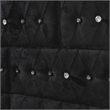 FOA Vriam 6pc Black Fabric Bed Set-King+2 Nightstands+Chest+Dresser+Mirror