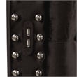 Furniture of America Vriam Glam Fabric Wingback Storage King Bed in Black