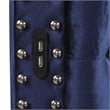 Furniture of America Vriam Glam Fabric Wingback Storage King Bed in Blue