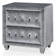 FOA Vriam 5pc Gray Fabric Bedroom Set - Cal King+2 Nightstands+Dresser+Mirror