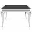 Furniture of America Alang Glass Top 2pc Coffee Table Set in Black and Silver