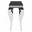 Furniture of America Alang Glass Top 3pc Coffee Table Set in Black and Silver