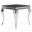 Furniture of America Alang Glass Top 3pc Coffee Table Set in Black and Silver