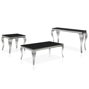 furniture of america alang 3-piece coffee table set