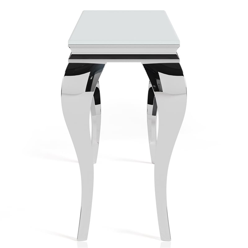 Furniture of America Alang Glass Top 3pc Coffee Table Set in White and Silver