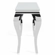 Furniture of America Alang Glass Top 3pc Coffee Table Set in White and Silver
