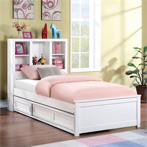 furniture of america beyna bed with sliding door storage
