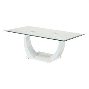 furniture of america navarre glass coffee table