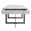 Furniture of America Vasket Contemporary Metal 2-Drawer Coffee Table in Gray