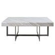 Furniture of America Vasket Contemporary Metal 2-Drawer Coffee Table in Gray