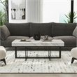 Furniture of America Vasket Contemporary Metal 2-Drawer Coffee Table in Gray