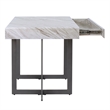 Furniture of America Vasket Contemporary Metal 1-Drawer End Table in Gray