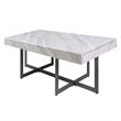 Furniture of America Vasket Contemporary Metal 2-Piece Coffee Table Set in Gray