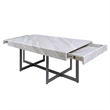 Furniture of America Vasket Contemporary Metal 2-Piece Coffee Table Set in Gray