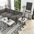 Furniture of America Vasket Contemporary Metal 3-Piece Coffee Table Set in Gray