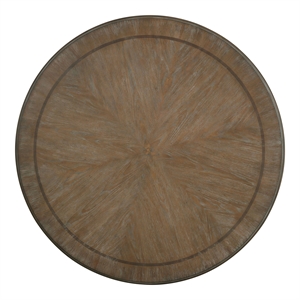 Furniture of America Clyde Rustic Wood Round Dining Table in Antique White