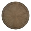 Furniture of America Clyde Rustic Wood Round Dining Table in Antique White