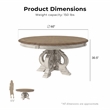 Furniture of America Clyde Rustic Wood Round Dining Table in Antique White
