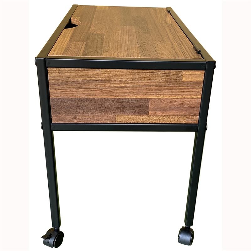 Furniture of America Froy Metal 3-Piece Nesting Table in Black and Walnut