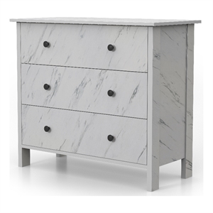 Furniture of America Knott Contemporary Wood 3-Drawer Chest in White